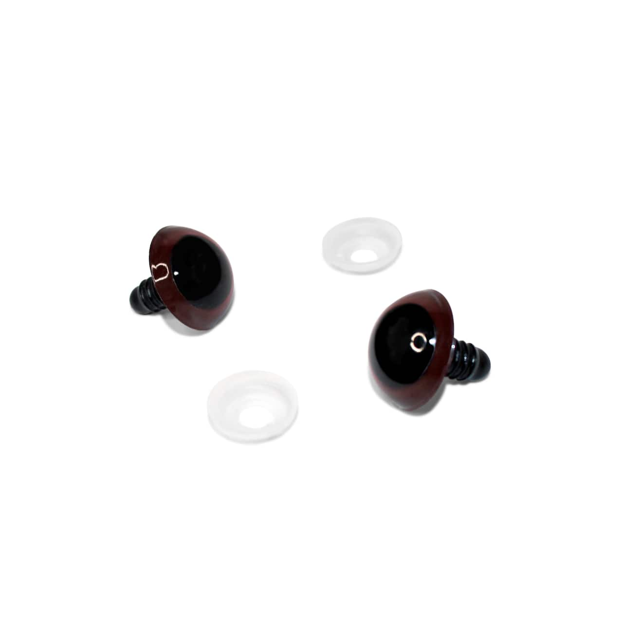 12 Pack: 18mm Craft Eyes with Plastic Washers by Loops & Threads™